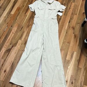 Women's Good American Cream Jumpsuit